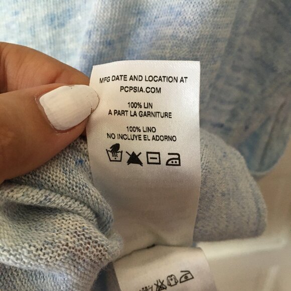 Patagonia Lightweight Sleeveless Linen Light Blue Knit Loose Fitting Top X-Small - Picture 6 of 9